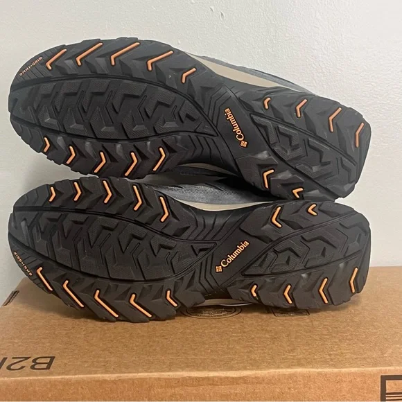 Men’s Columbia Crestwood Gray and Orange Trail Low Hiking Trail Shoes Sz 10 - Picture 9 of 11